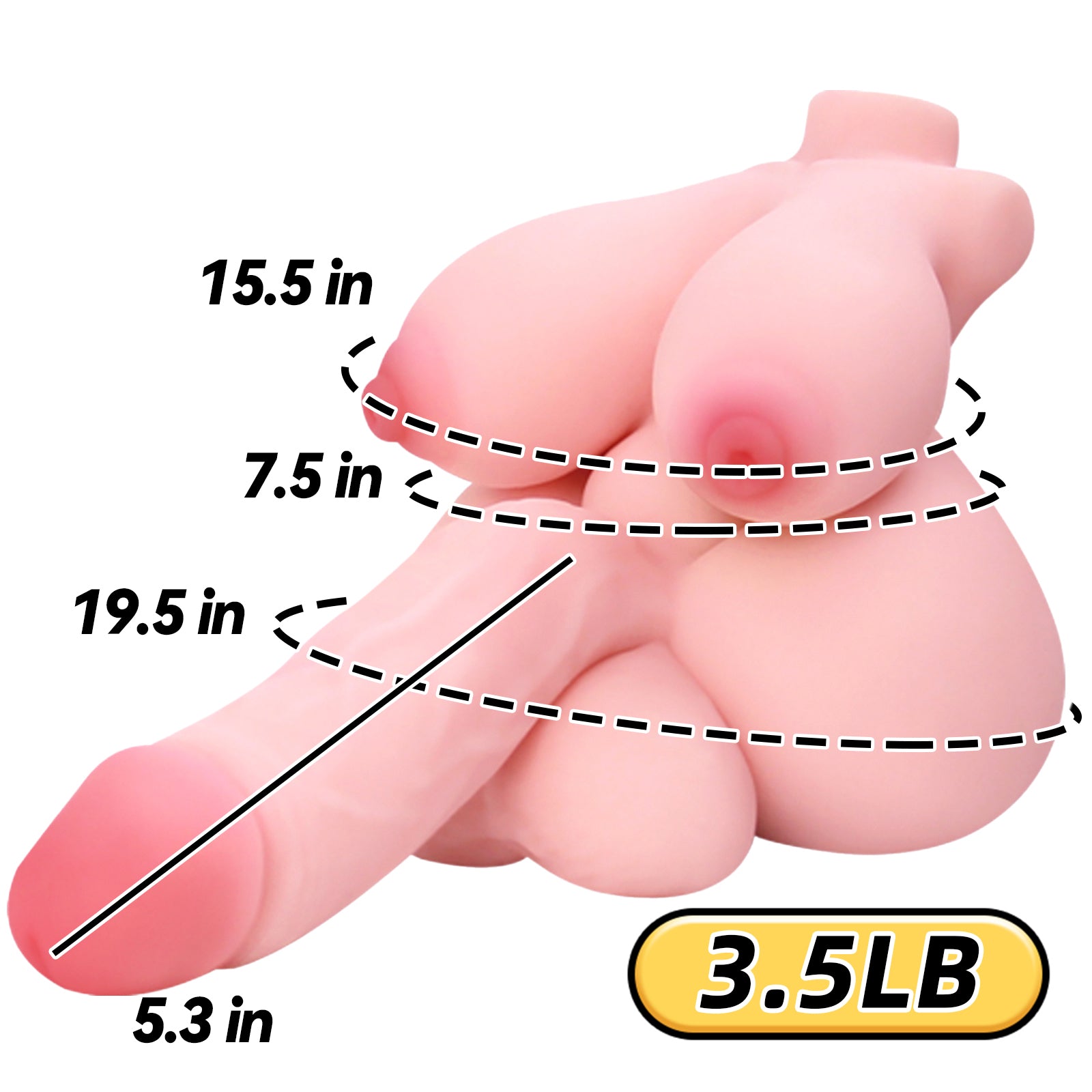 Image of MLON|Ryo1.0:5 In 1 shemale urethra insertion futa Torso Sex Doll