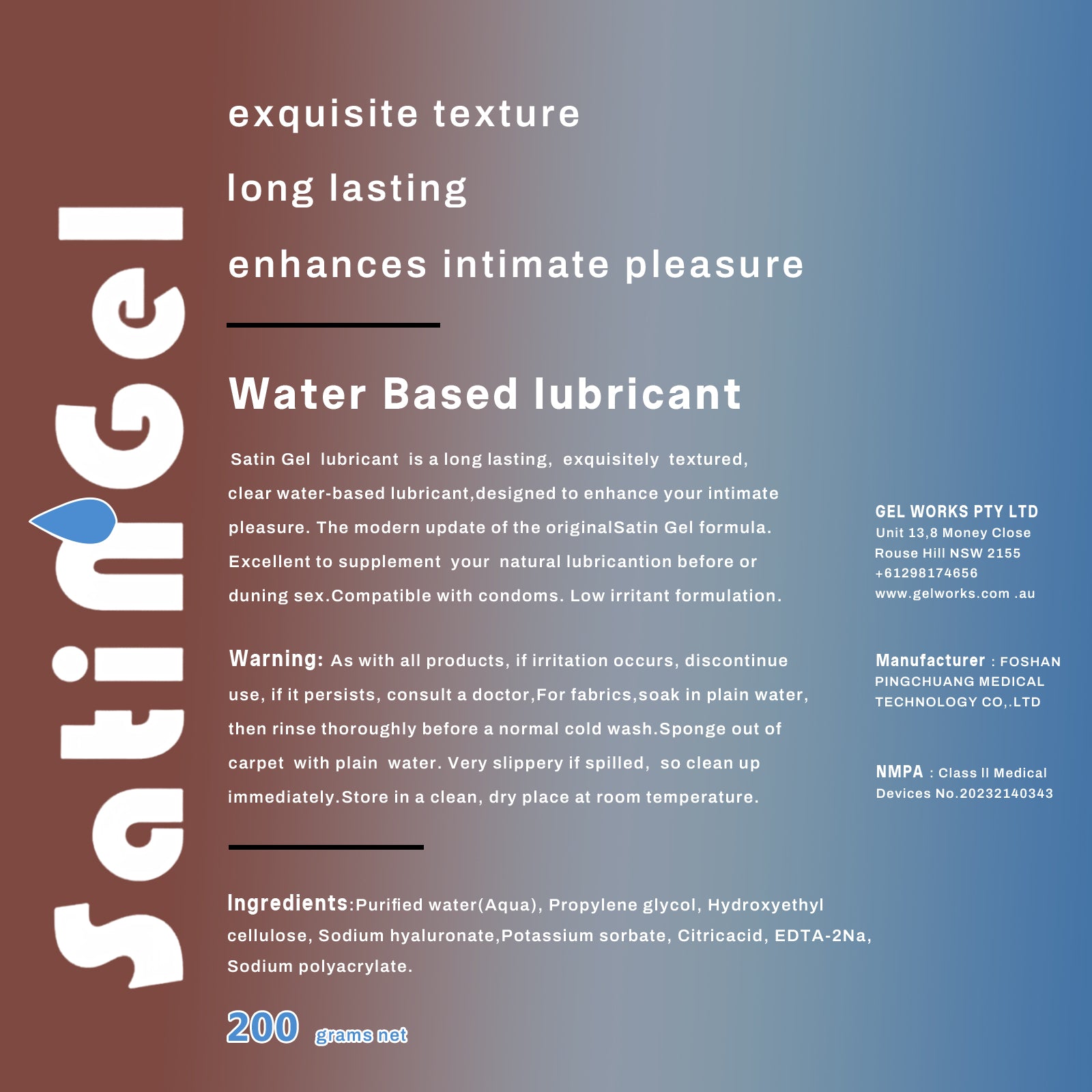 Image of Water-Based Lubricant – Ultra Smooth & Skin-Friendly (200ML)
