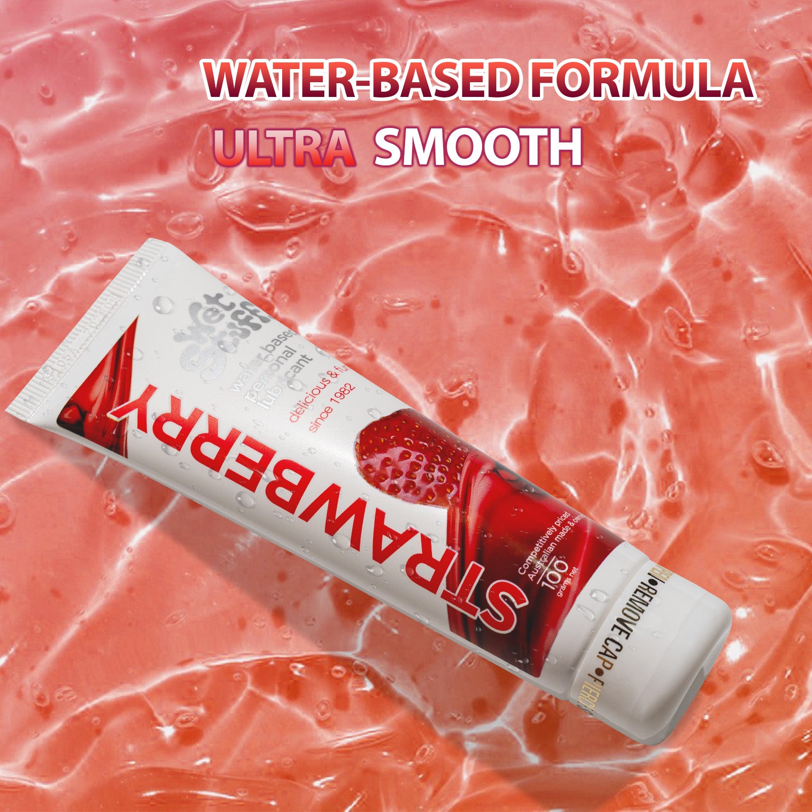 Image of Strawberry Flavored Water-Based Lubricant – Ultra Smooth & Skin-Friendly