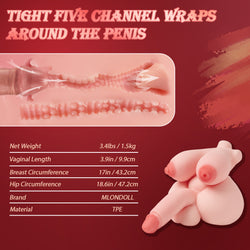 MLON|Ryo:5 In 1 shemale urethra insertion futa Torso Sex Doll – mlondoll