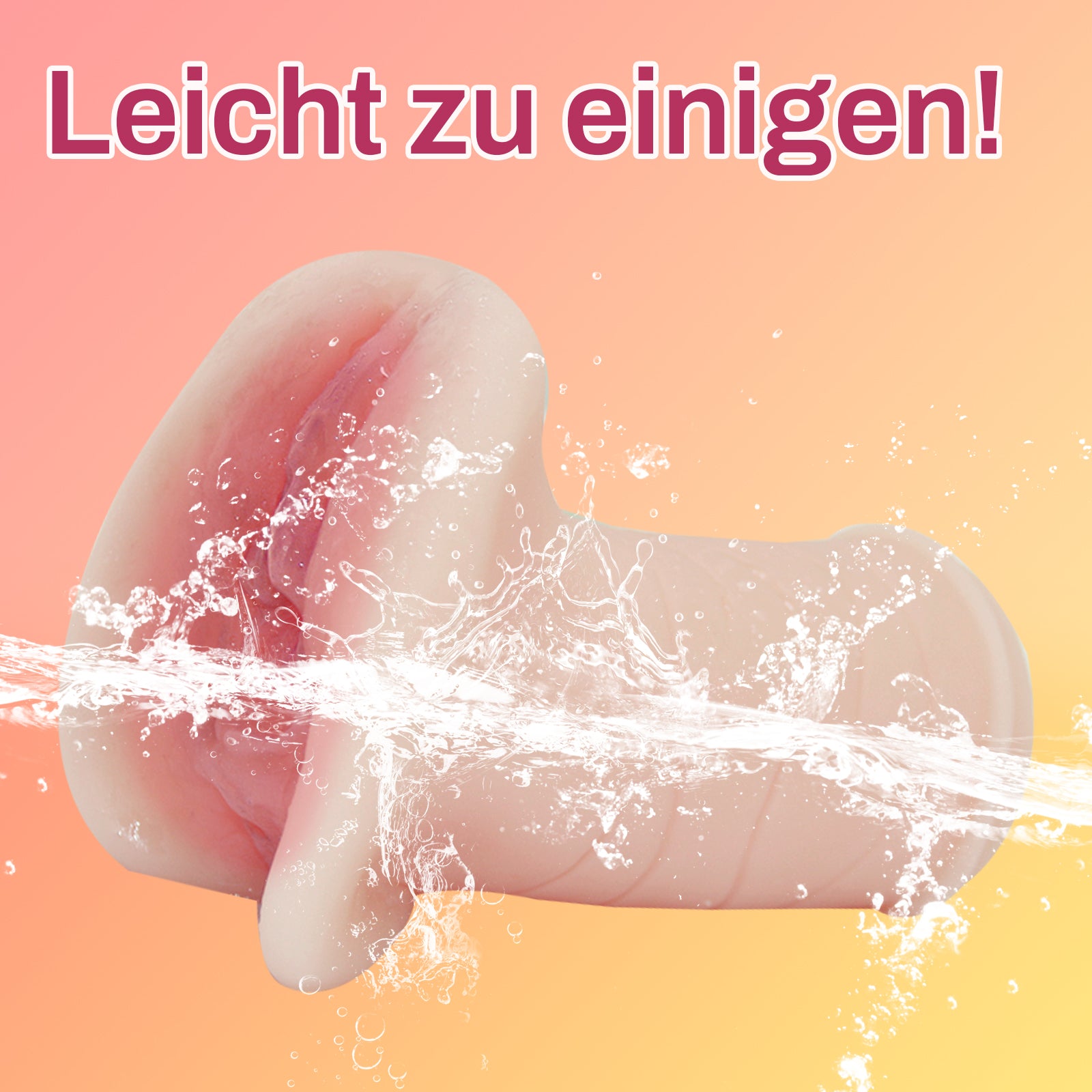 Image of Mlon | Realistic Pink Handheld Masturbator—Soft, Portable, and Easy to Clean