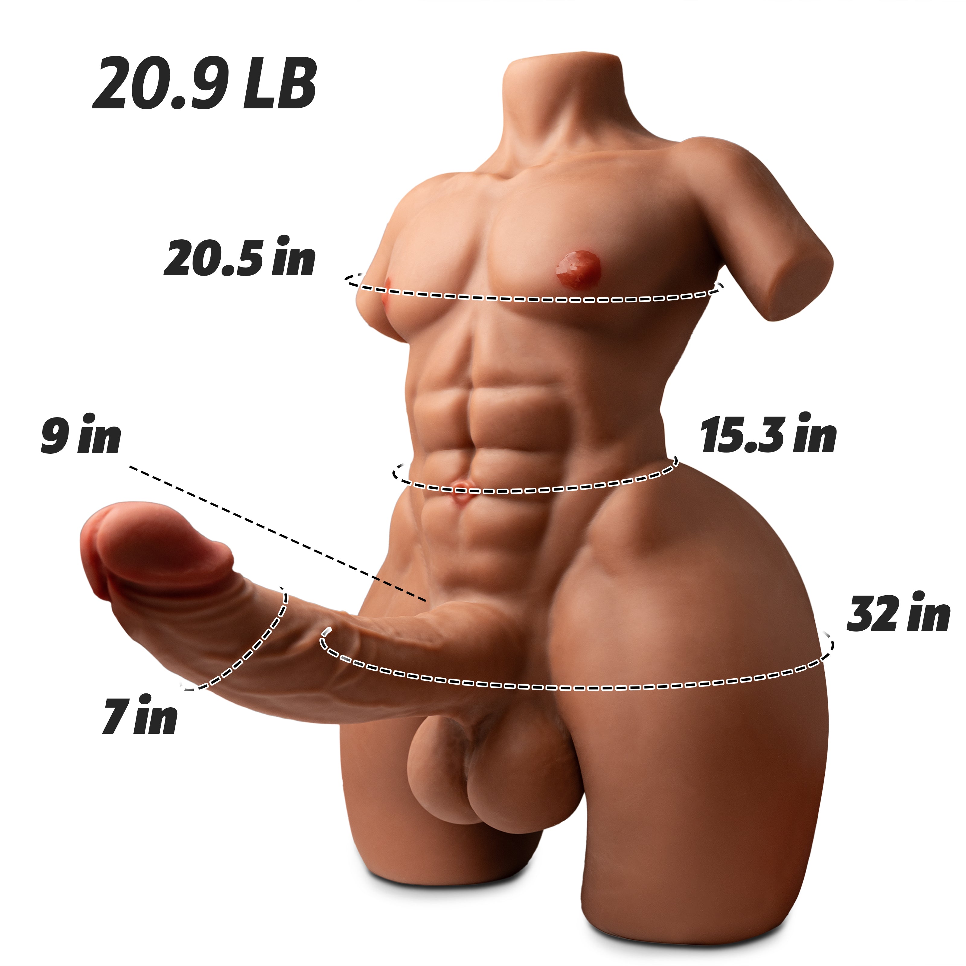 Image of MLON | Tomo1.0 – Muscular Male Futa Torso Sex Doll with Anal